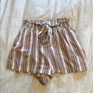Hollister pink striped shorts
